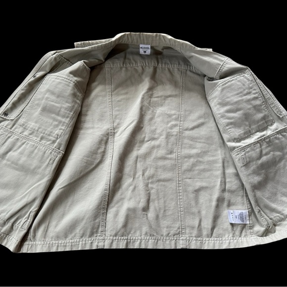 Columbia Vest Mens Large Khaki Fishing Hiking Outdoor Snap Button Pockets EUC - Picture 4 of 7